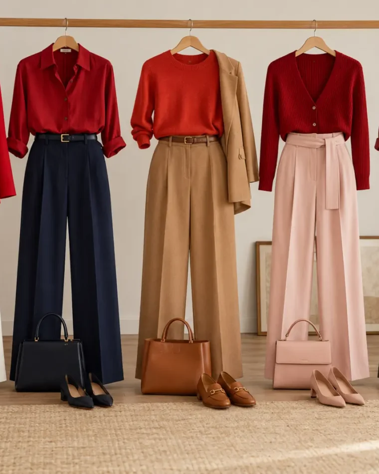 Cores que combinam com vermelho em roupas: do ponto de cor ao look inteiro